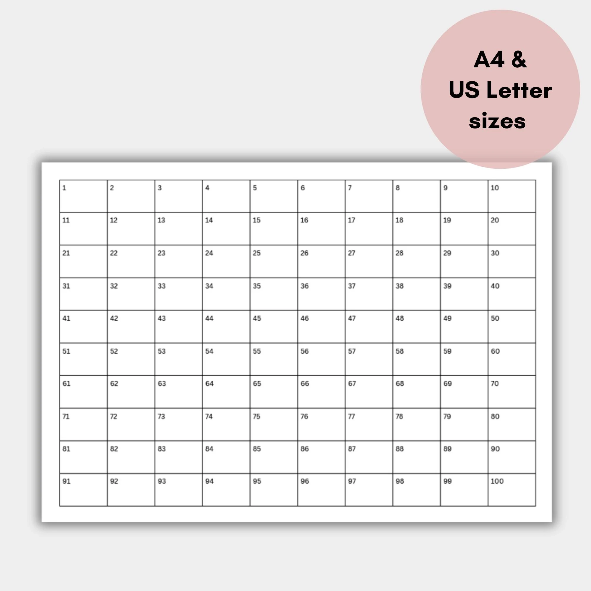 1 100 Fundraiser Grid Printable Raffle Board Template 100 