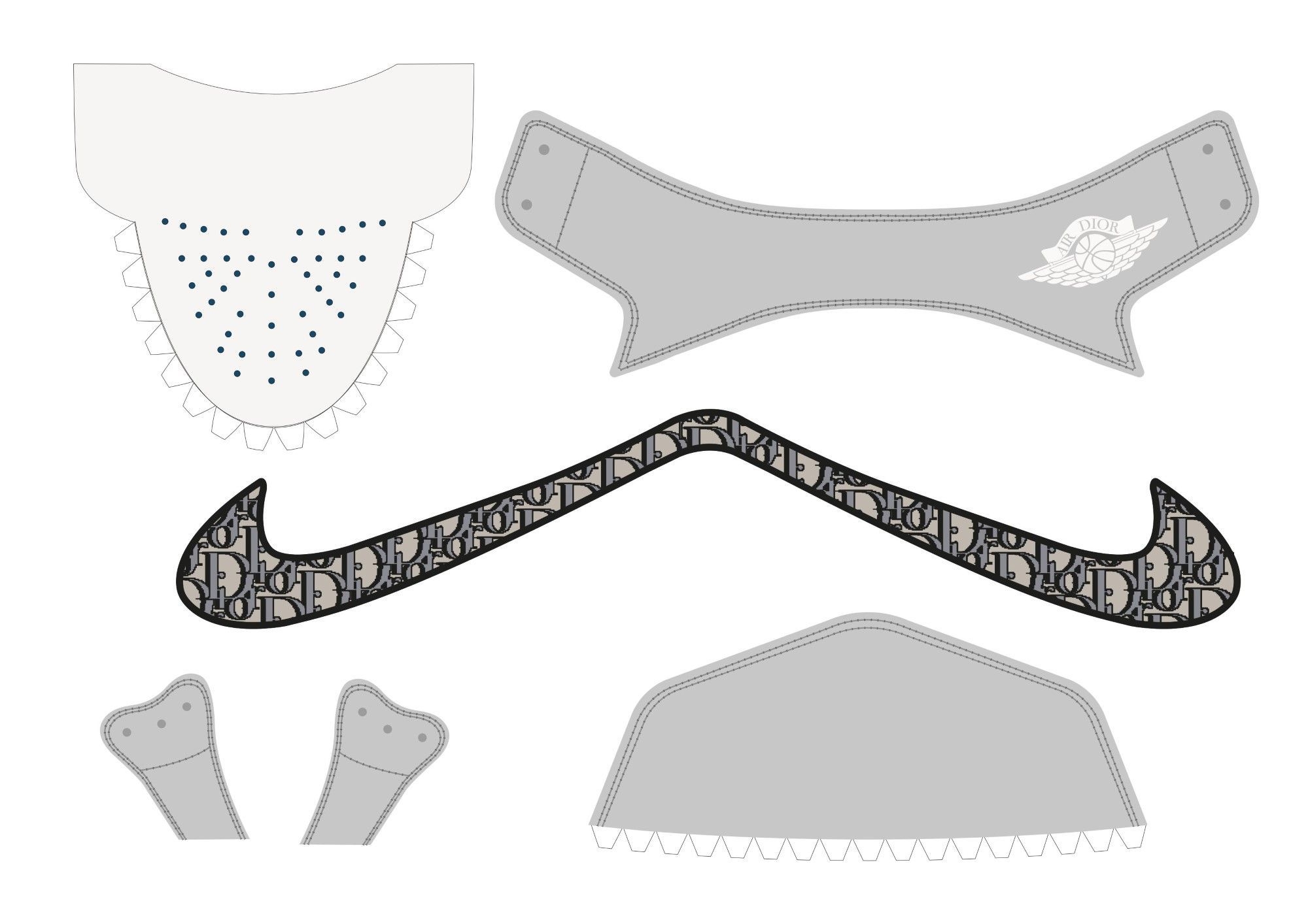 Printable Jordan Shoe Cake Template