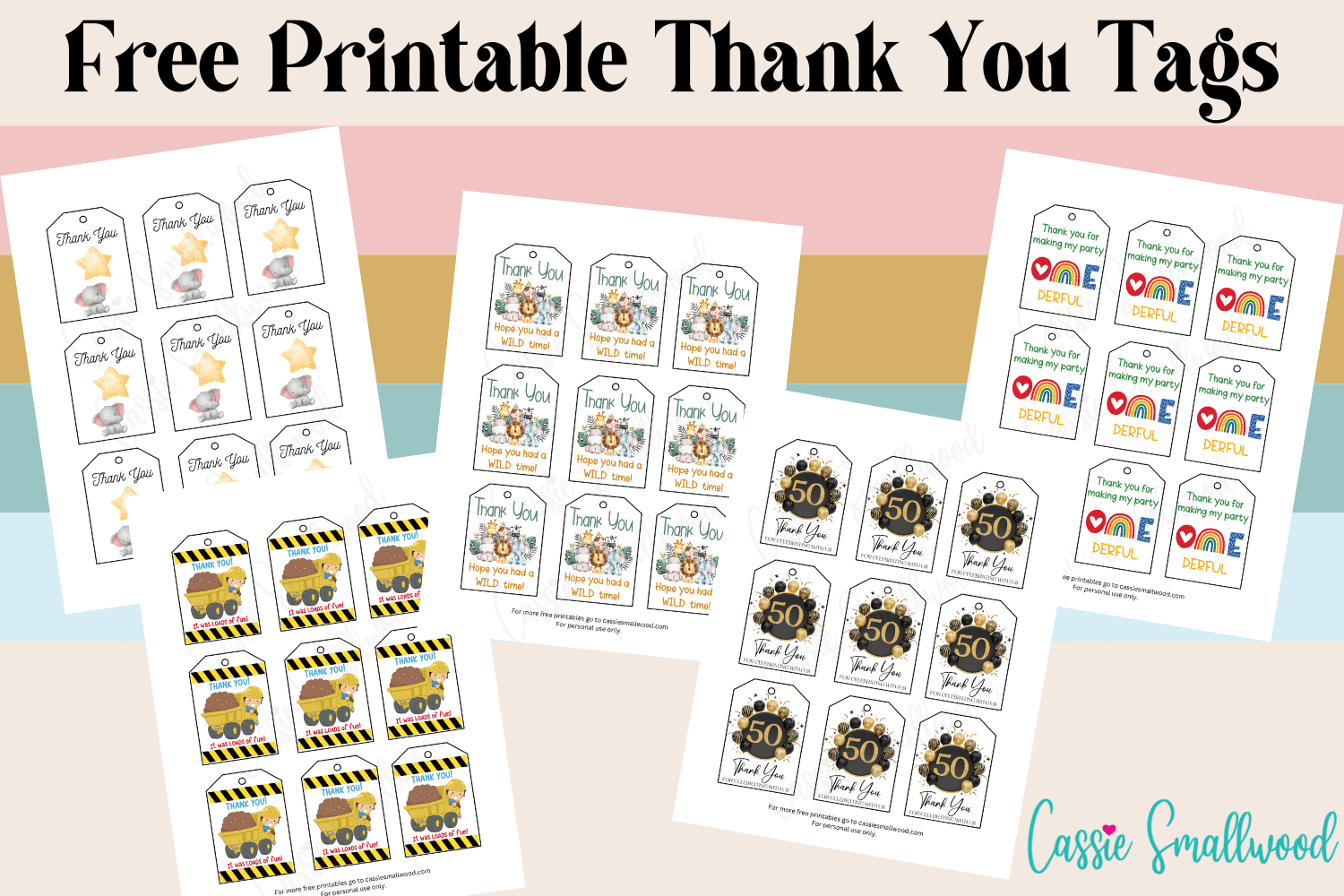 Free Printable Party Favor Tags Template Free Printable Party Favor Tags Template
