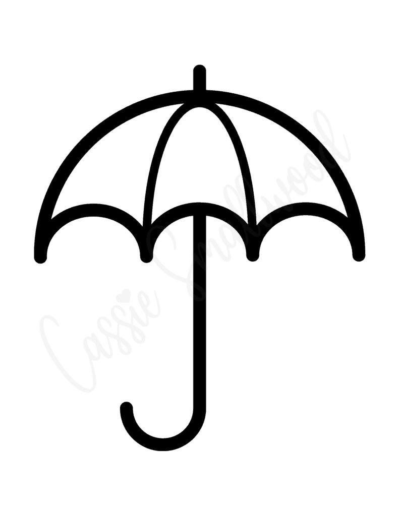 Umbrella Template Printable