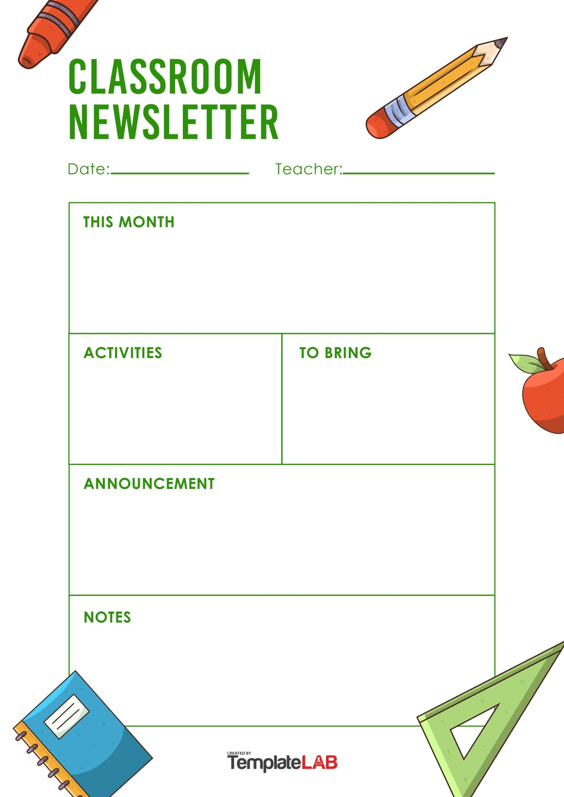 Printable Newsletter Templates For Preschool