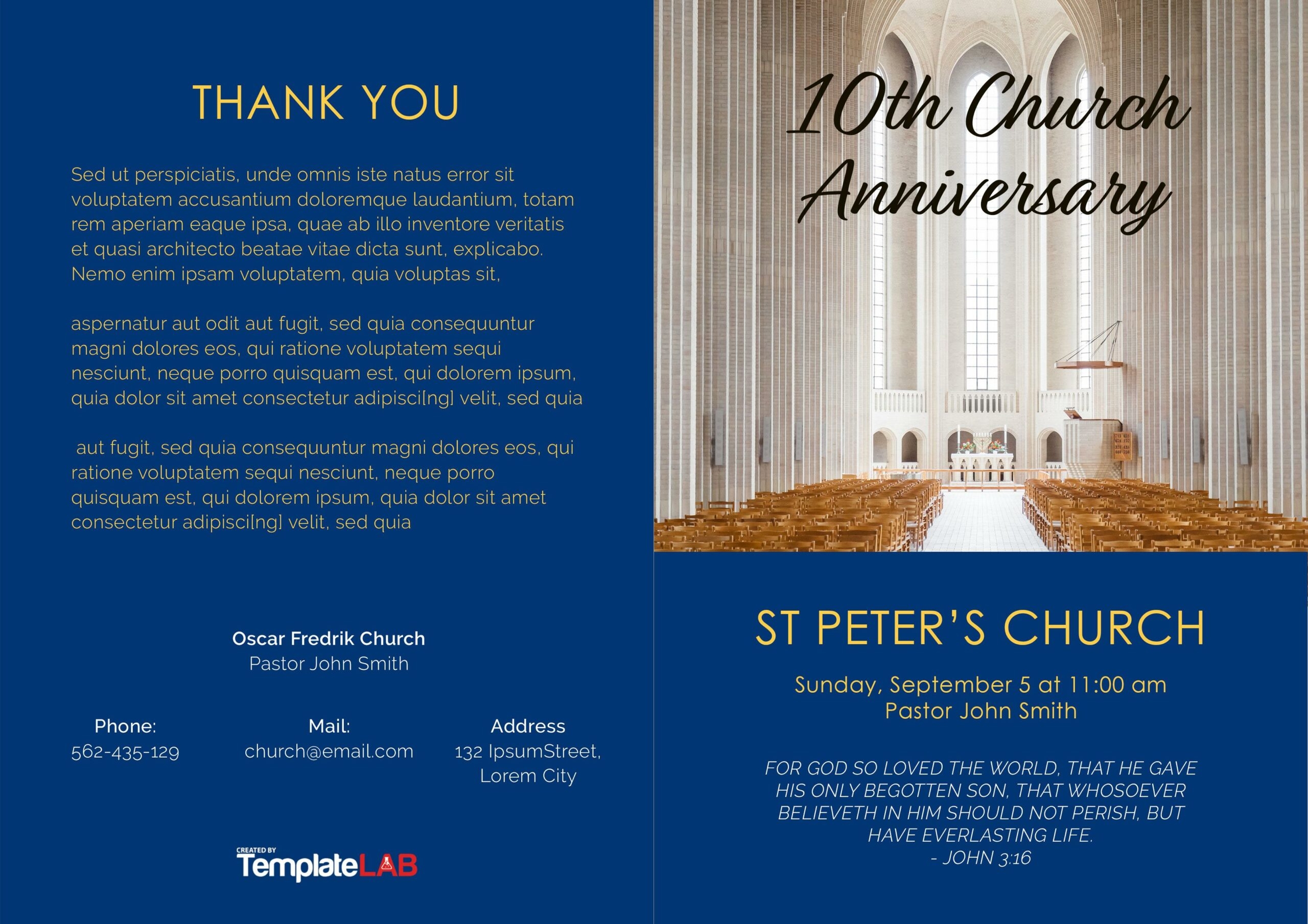 Free Printable Church Anniversary Program Template