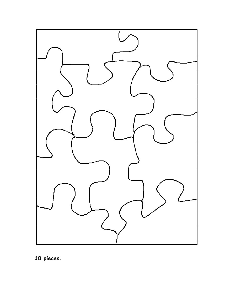 Printable 30 Piece Puzzle Template