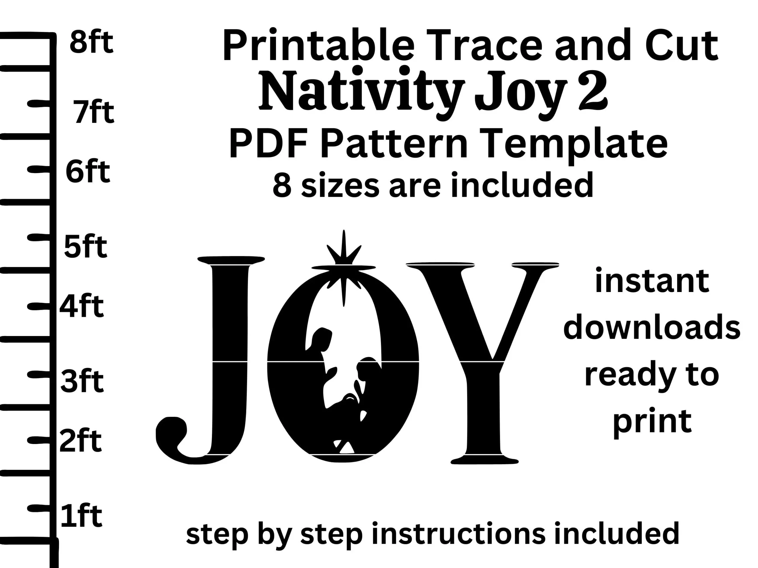 Joy Stencil Template Printable