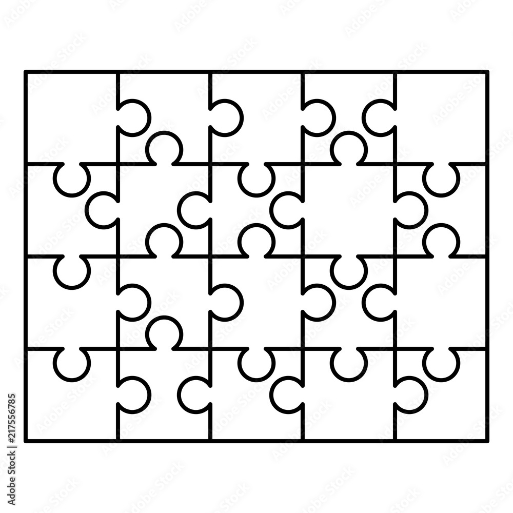 20 Piece Puzzle Template Printable