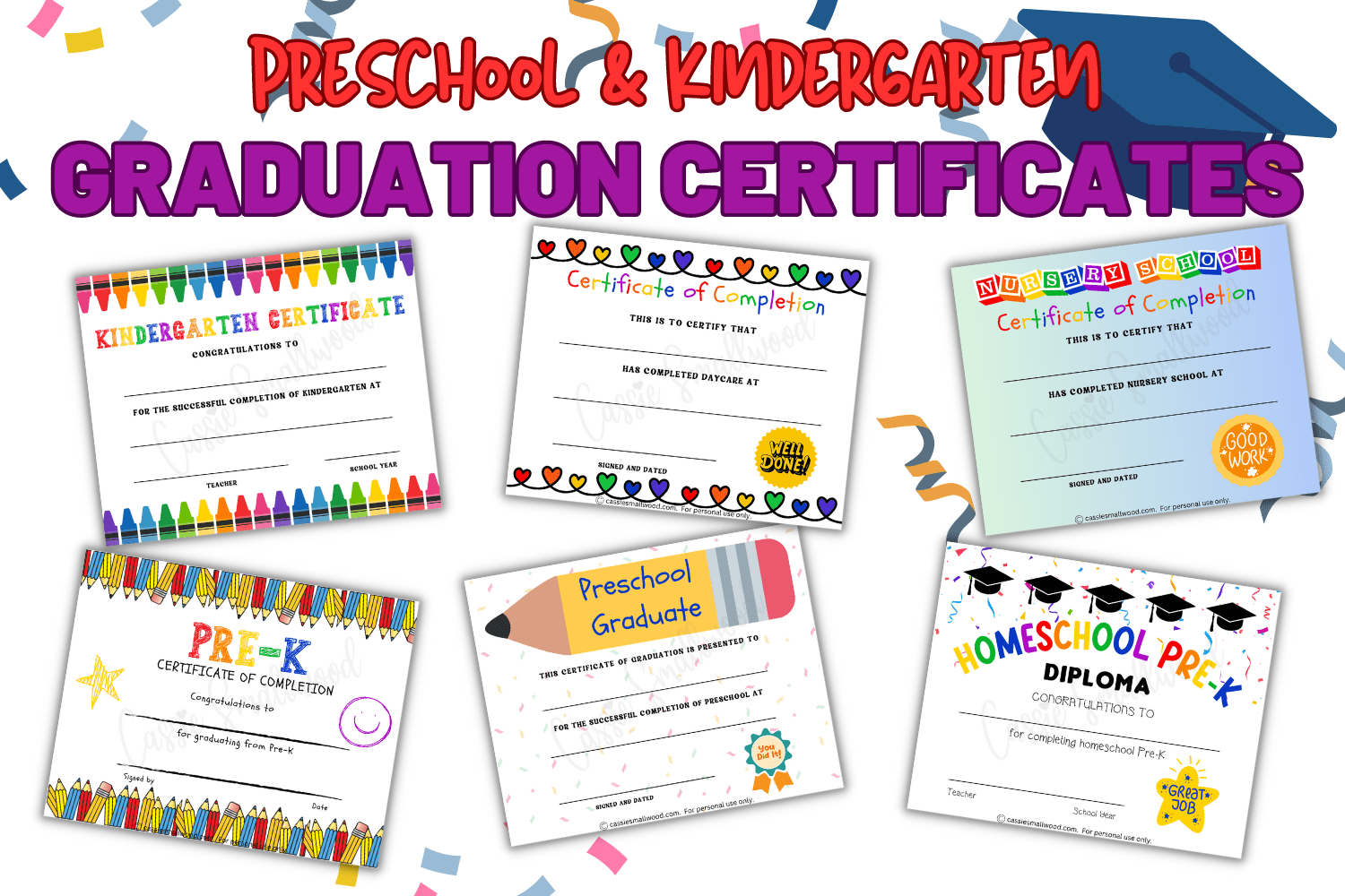 free printable kindergarten diploma