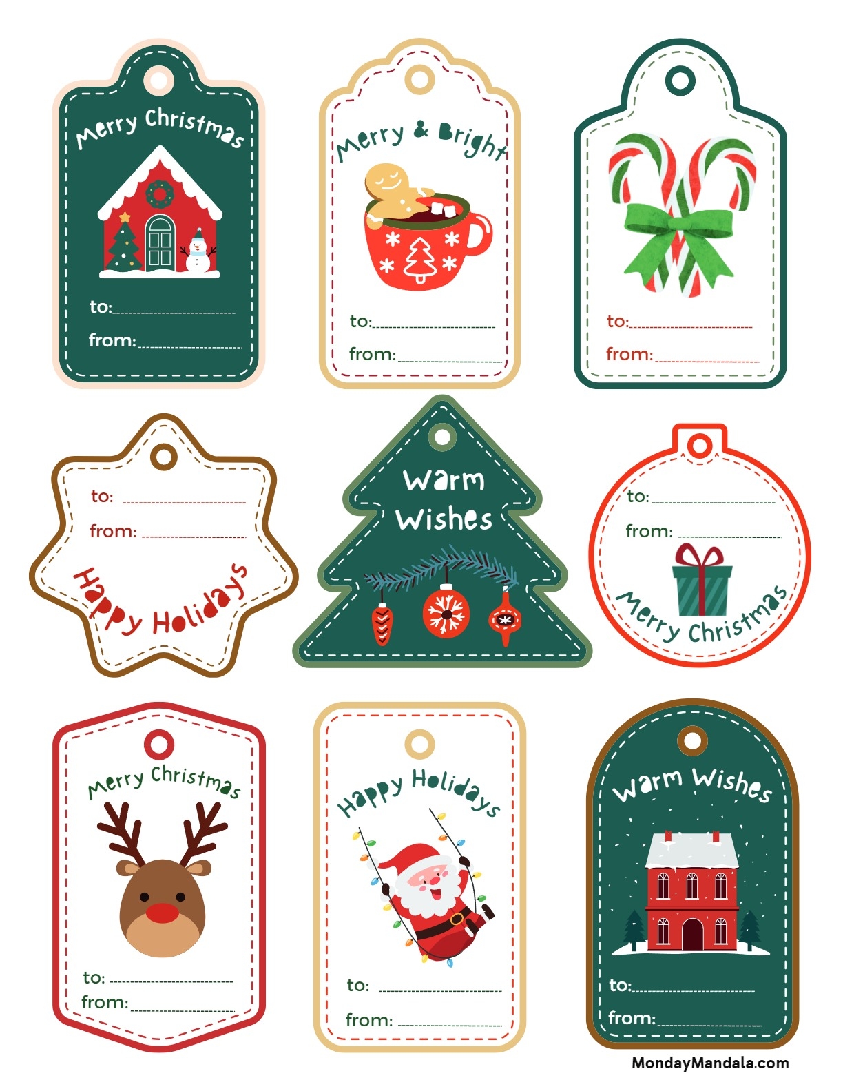 25 Free Printable Christmas Gift Tags Baking You Happier