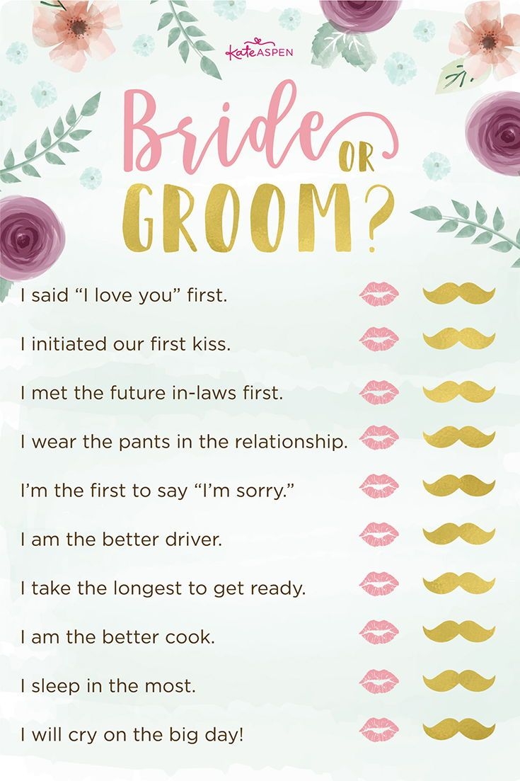 3 Exciting Bridal Shower Games Printables
