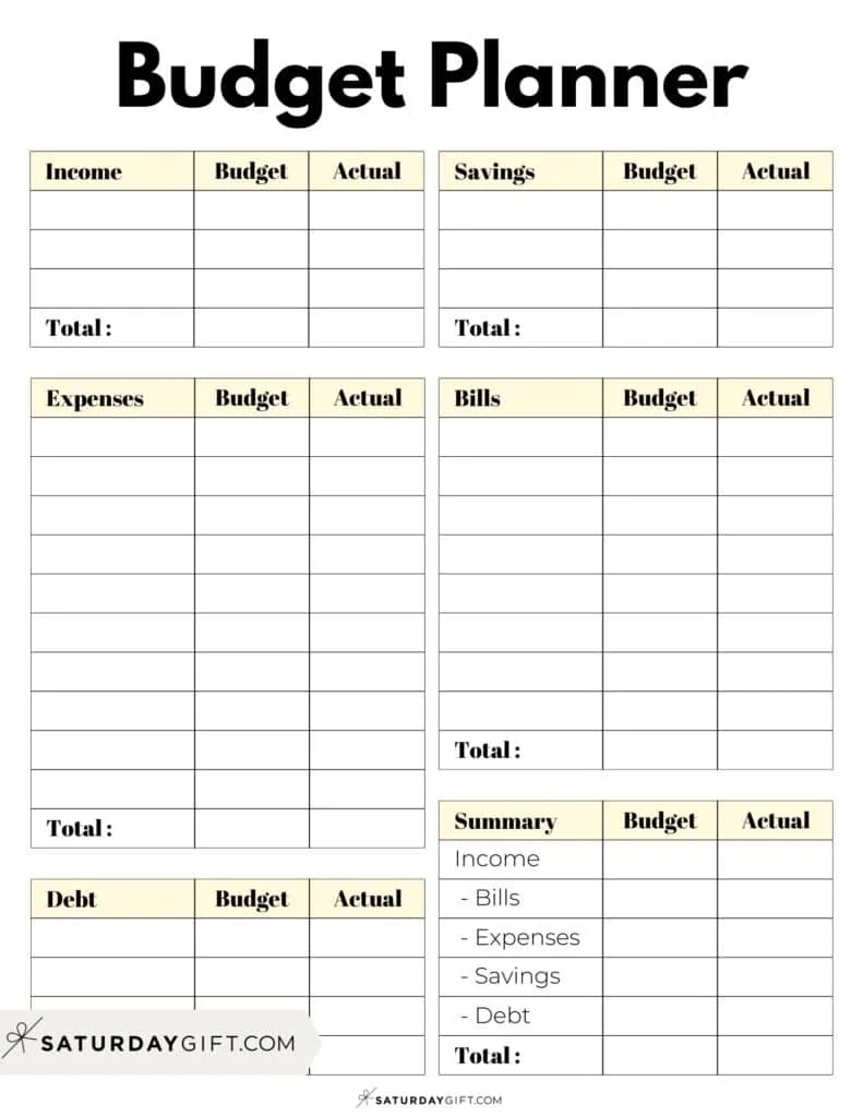 Budget Templates Free Printable