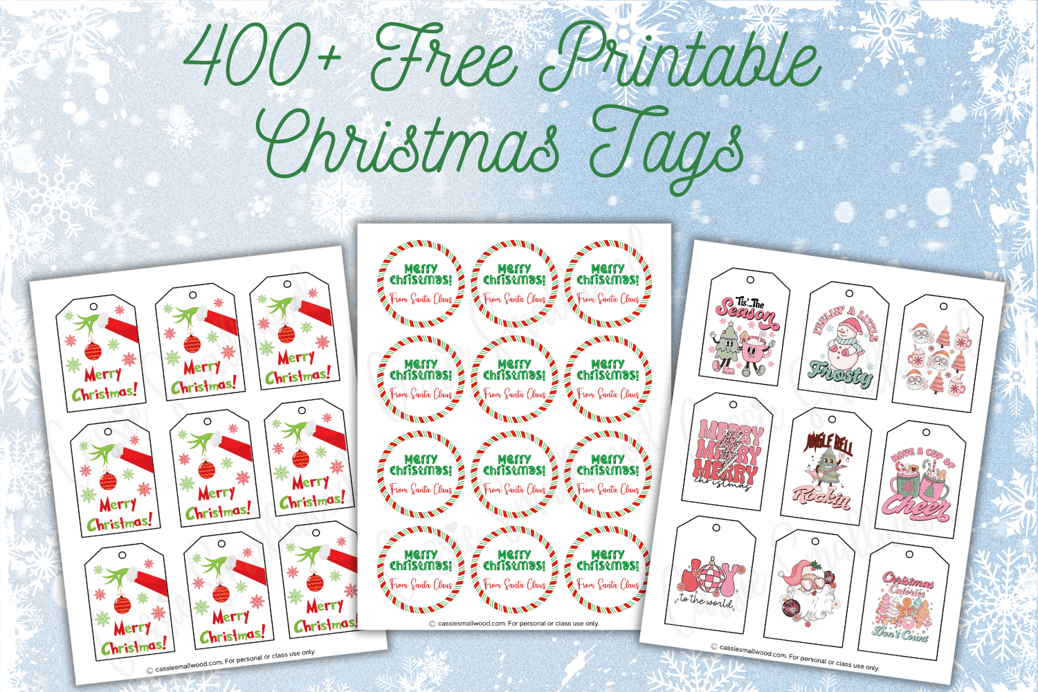 Christmas Tags Template Printable Free