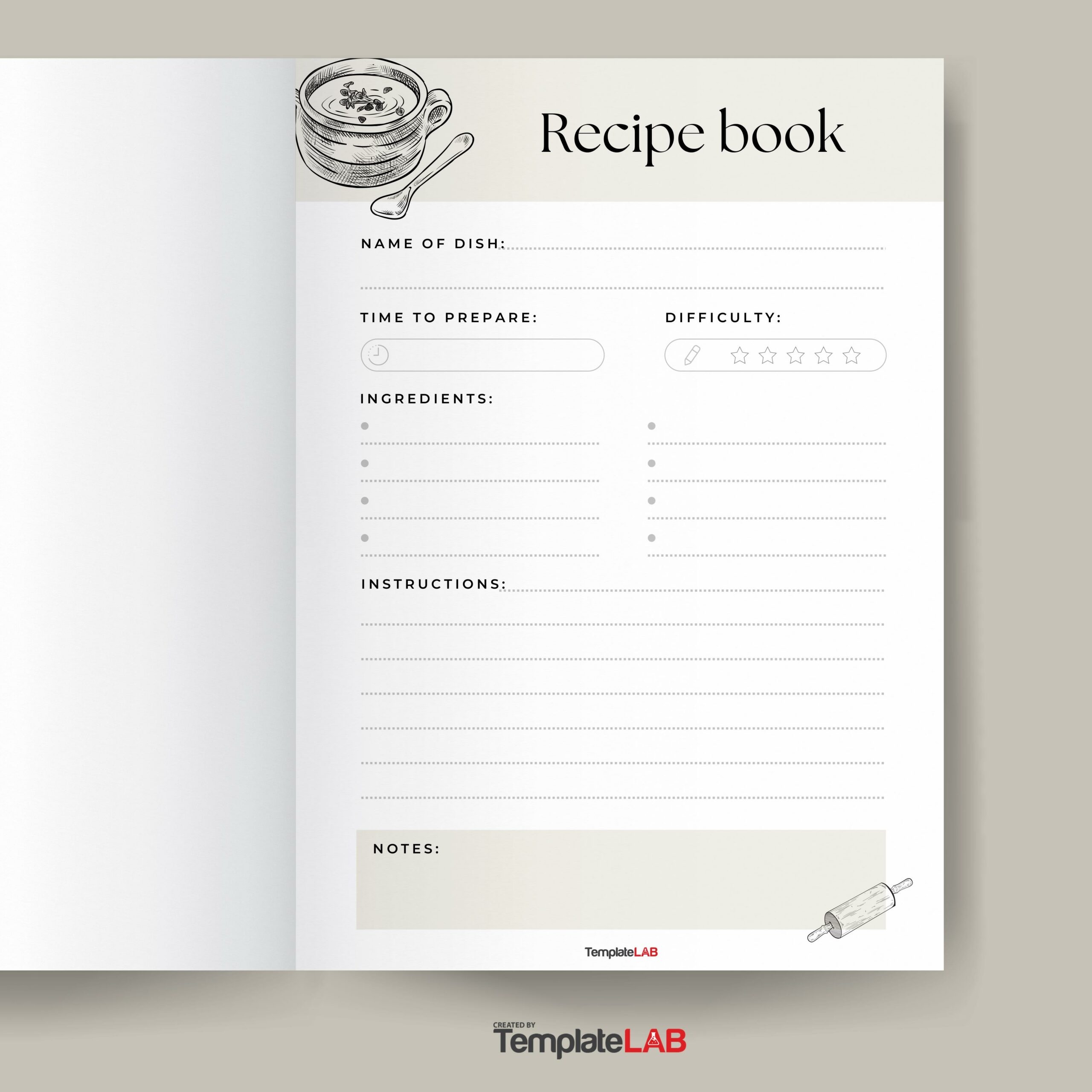 Printable Recipe Template Word