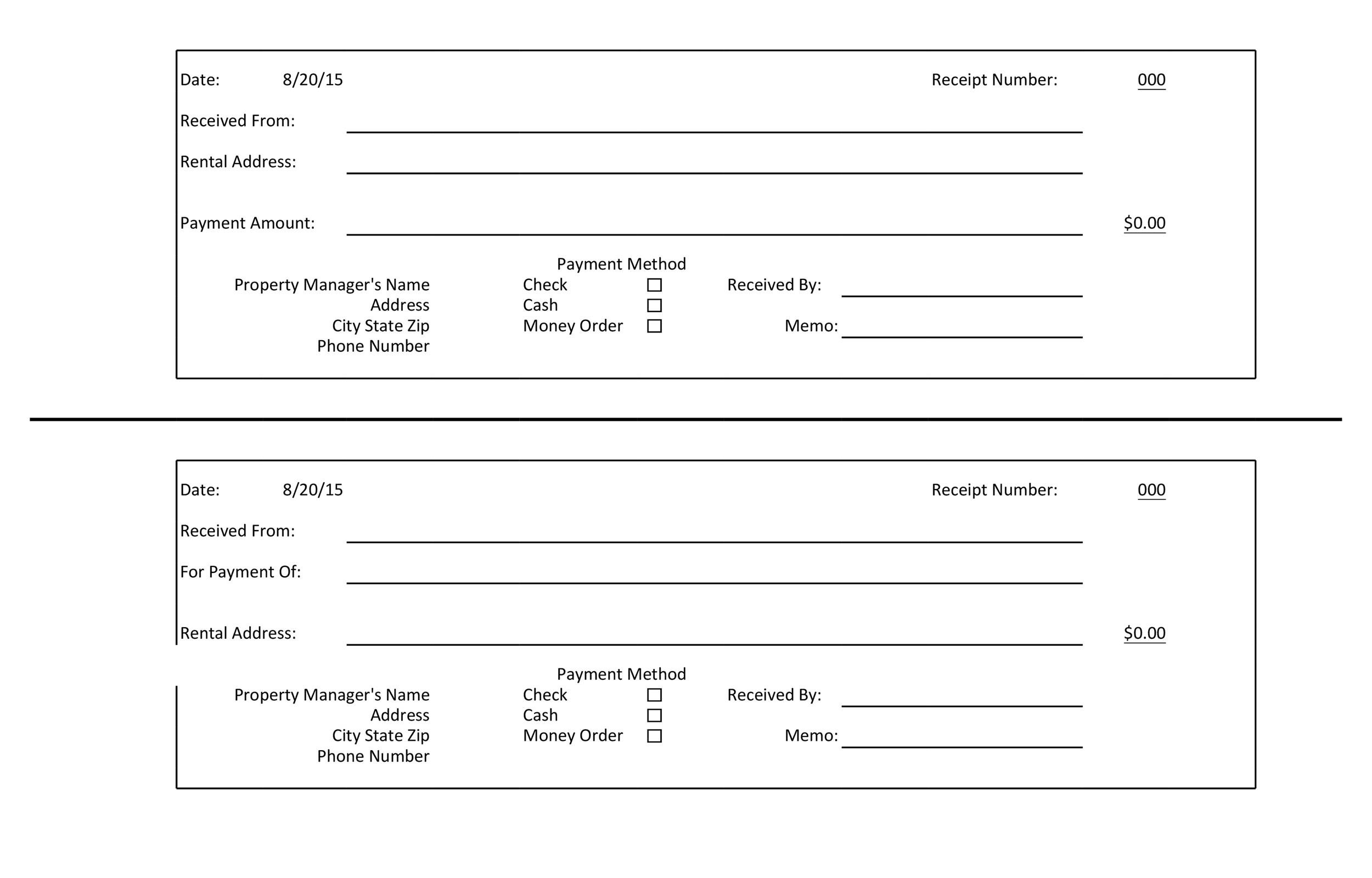 Free Printable Cash Receipt Template