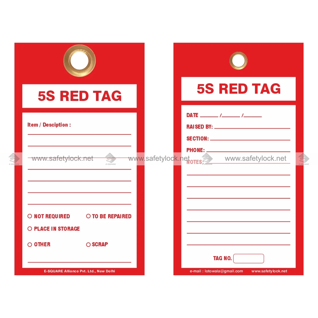 5s Red Tag Template 5S Red Tags 100 Pack Lean Visual 5s Red Tag 1