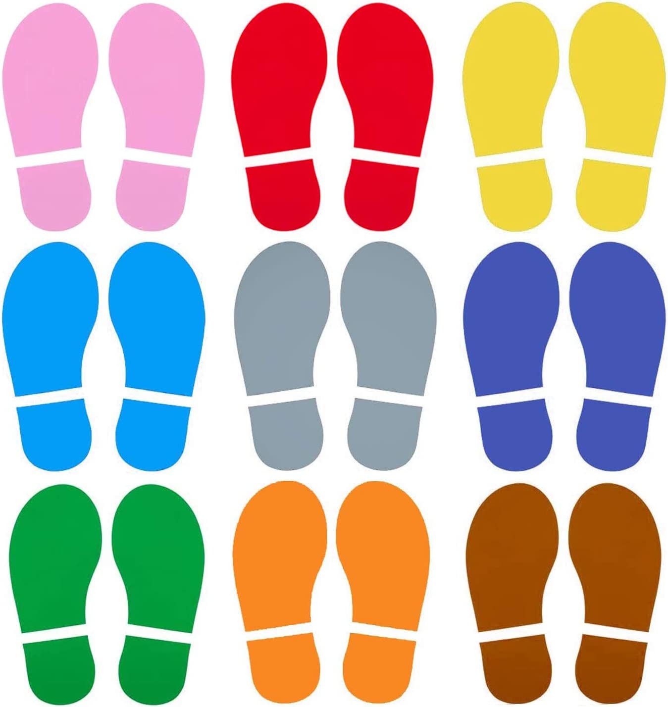 Amazon 45 Pairs 90 Prints Kids Shoes Decals 8 Inch Footprint