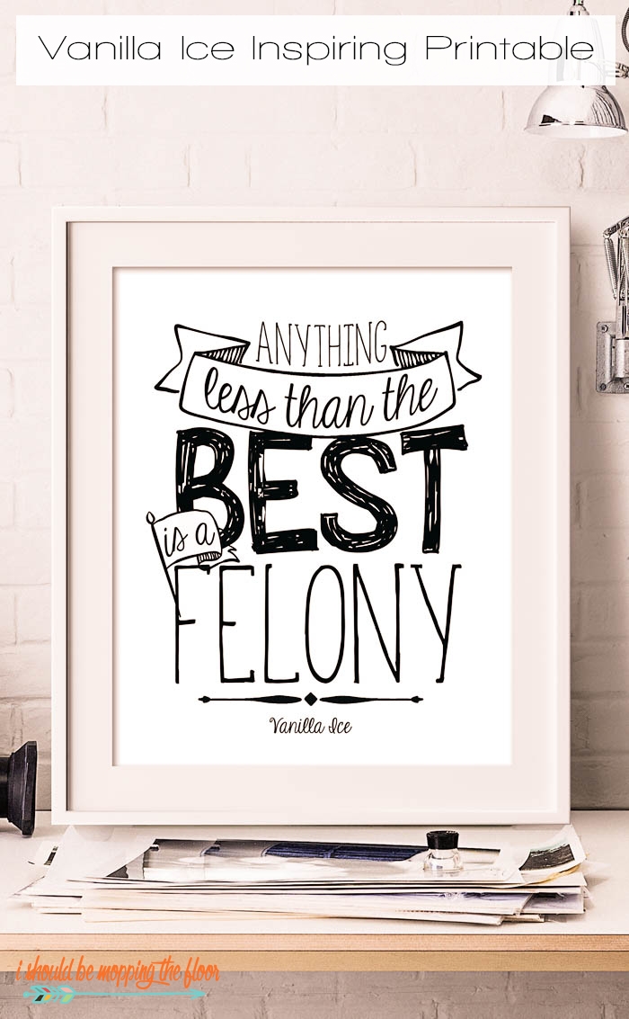 Anything Less Than The Best Printable I Should Be Mopping The Floor