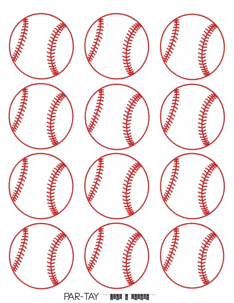 Printable Baseball Template