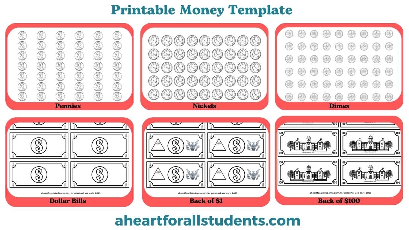 Free Printable Classroom Money Template