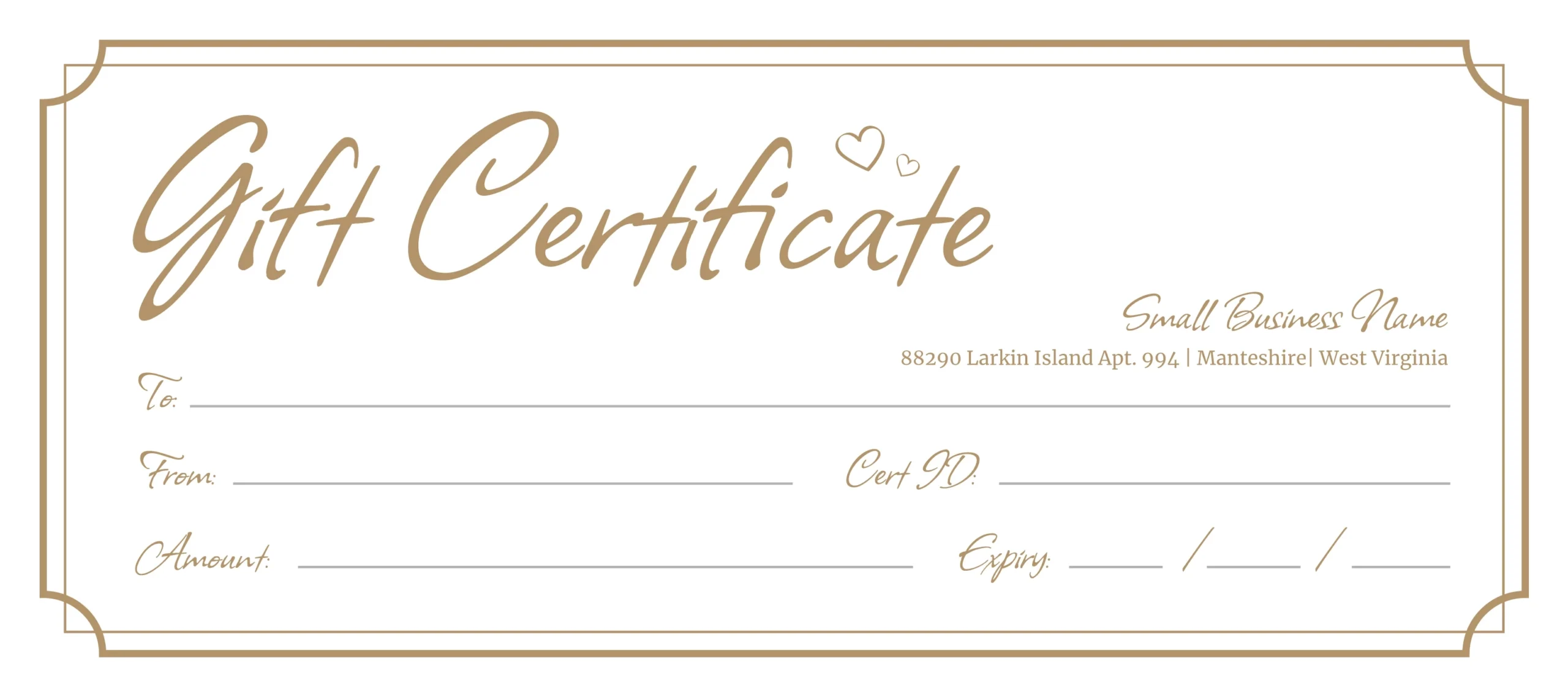 Printable Gift Certificate Template Free