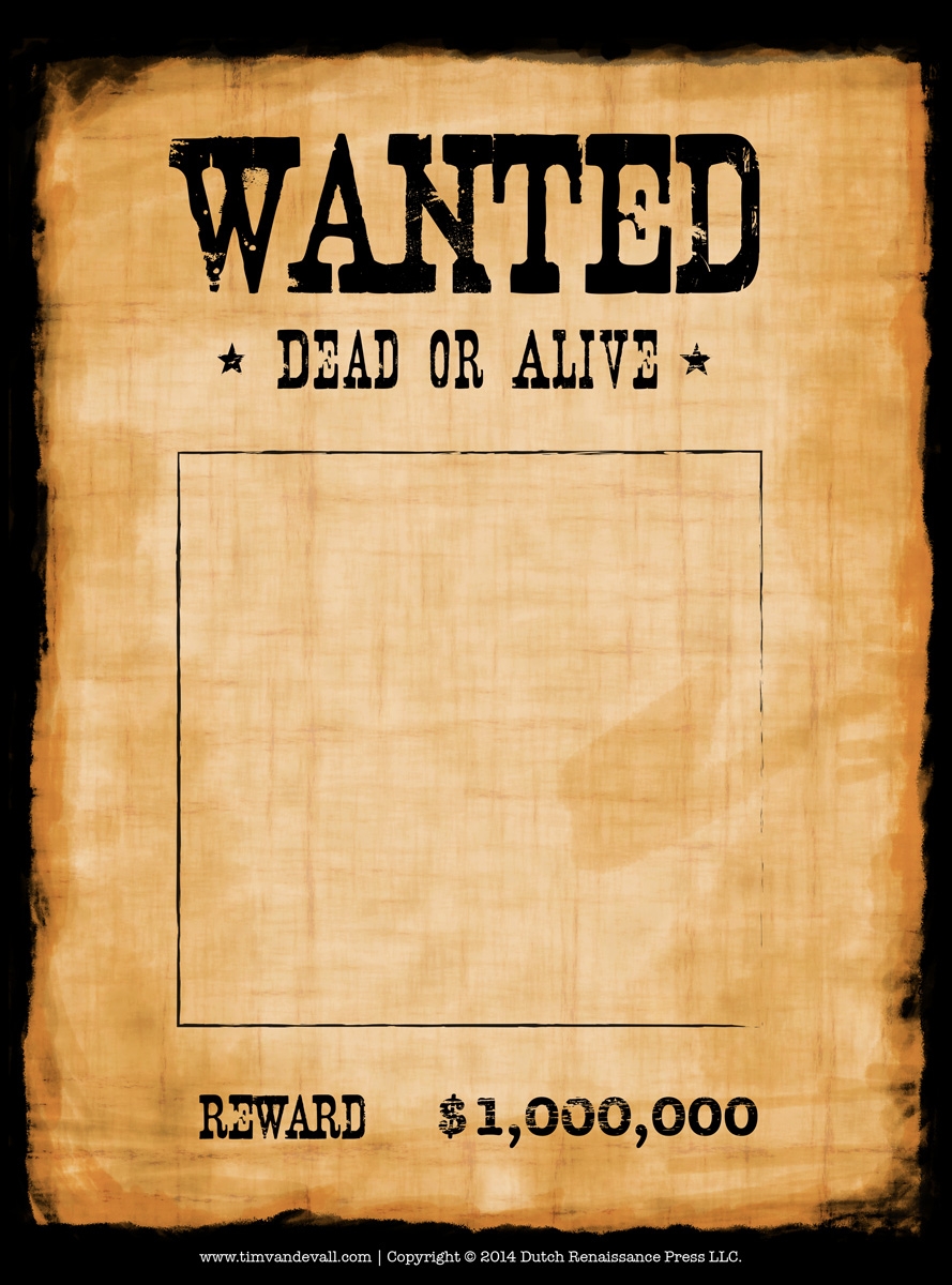 Free Printable Wanted Poster Template