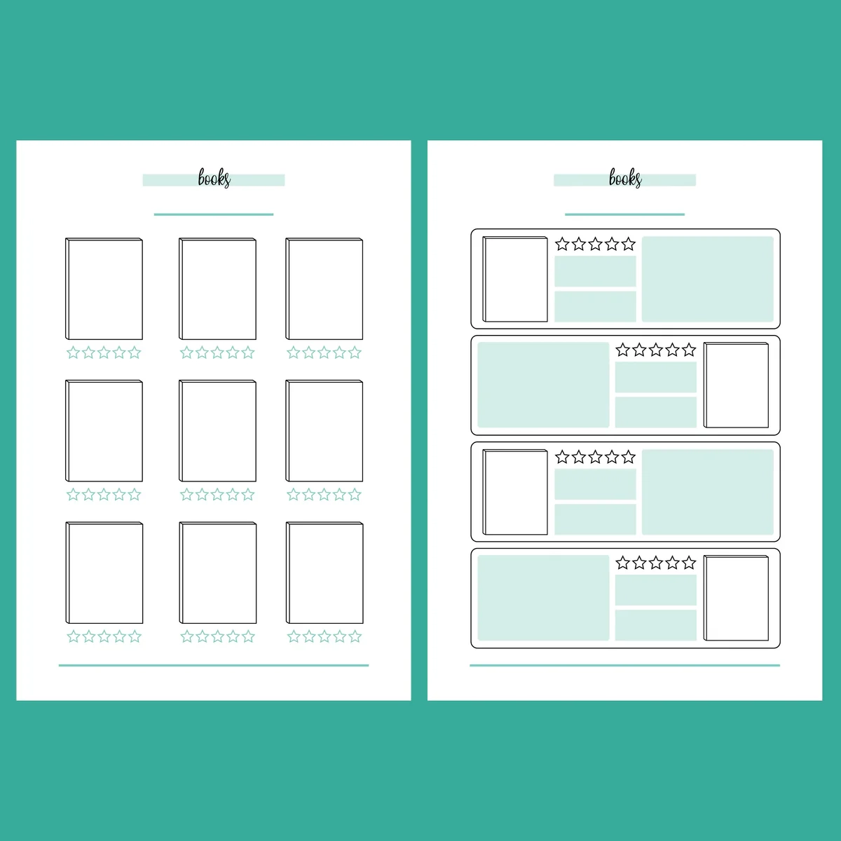 Template Book Tracker Printable