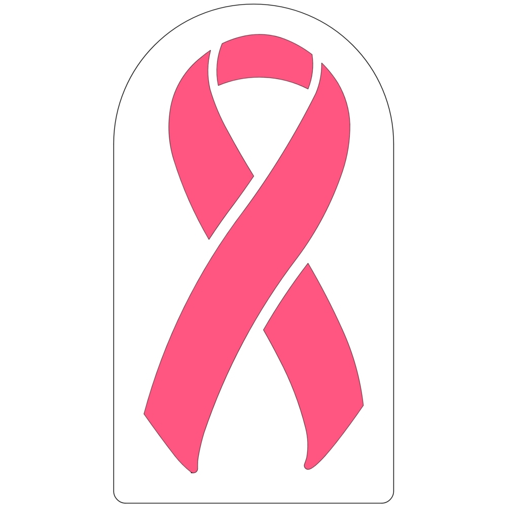 Printable Breast Cancer Ribbon Stencil Template
