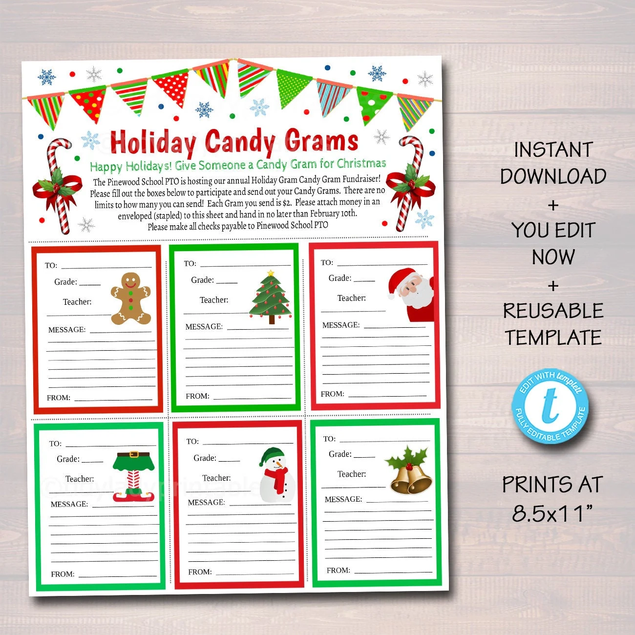 printable candy gram