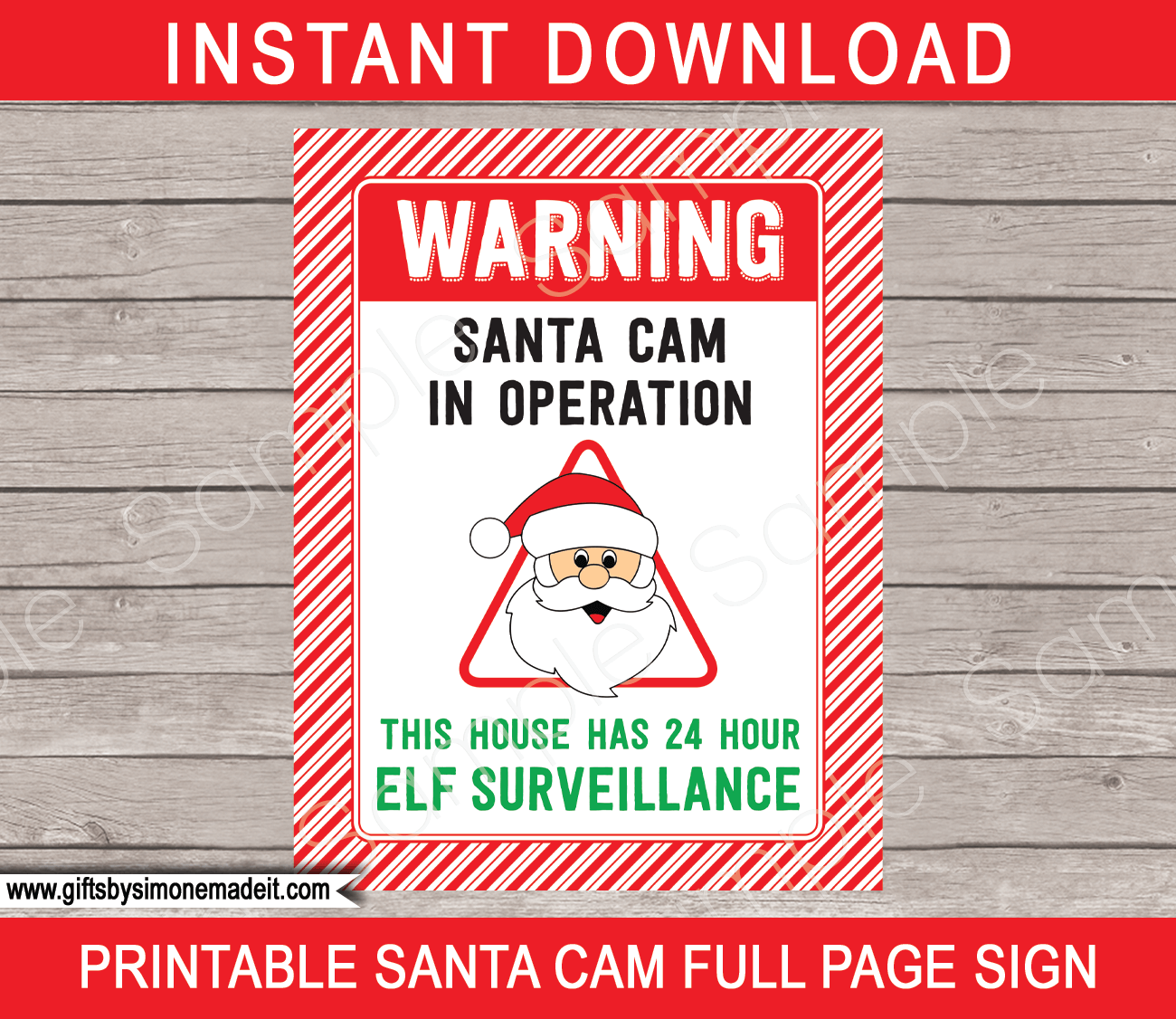 Christmas Santa Cam amp Elf Surveillance Stickers Red amp Green Christmas Santa Cam amp Elf Surveillance Stickers Red amp Green