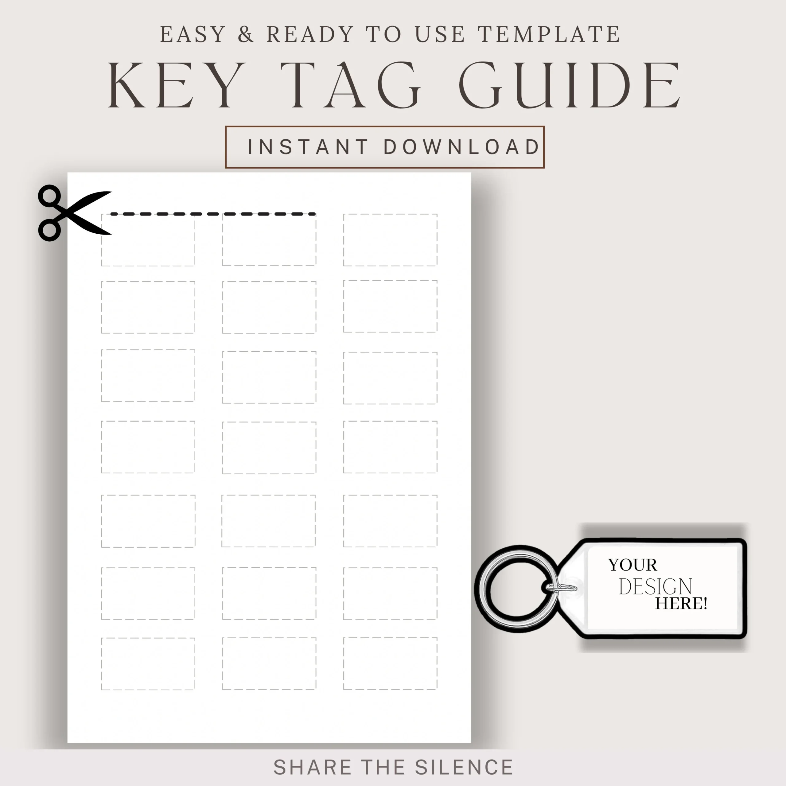 Printable Key Tag Template