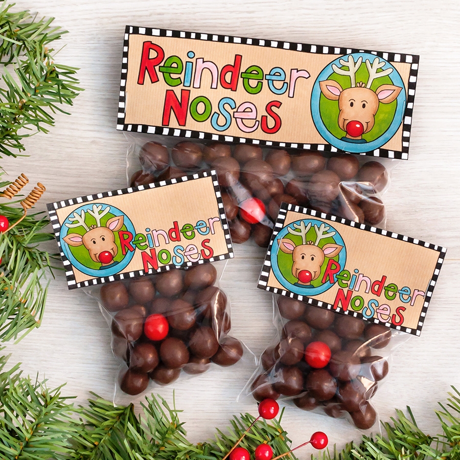 Free Printable Reindeer Nose Template