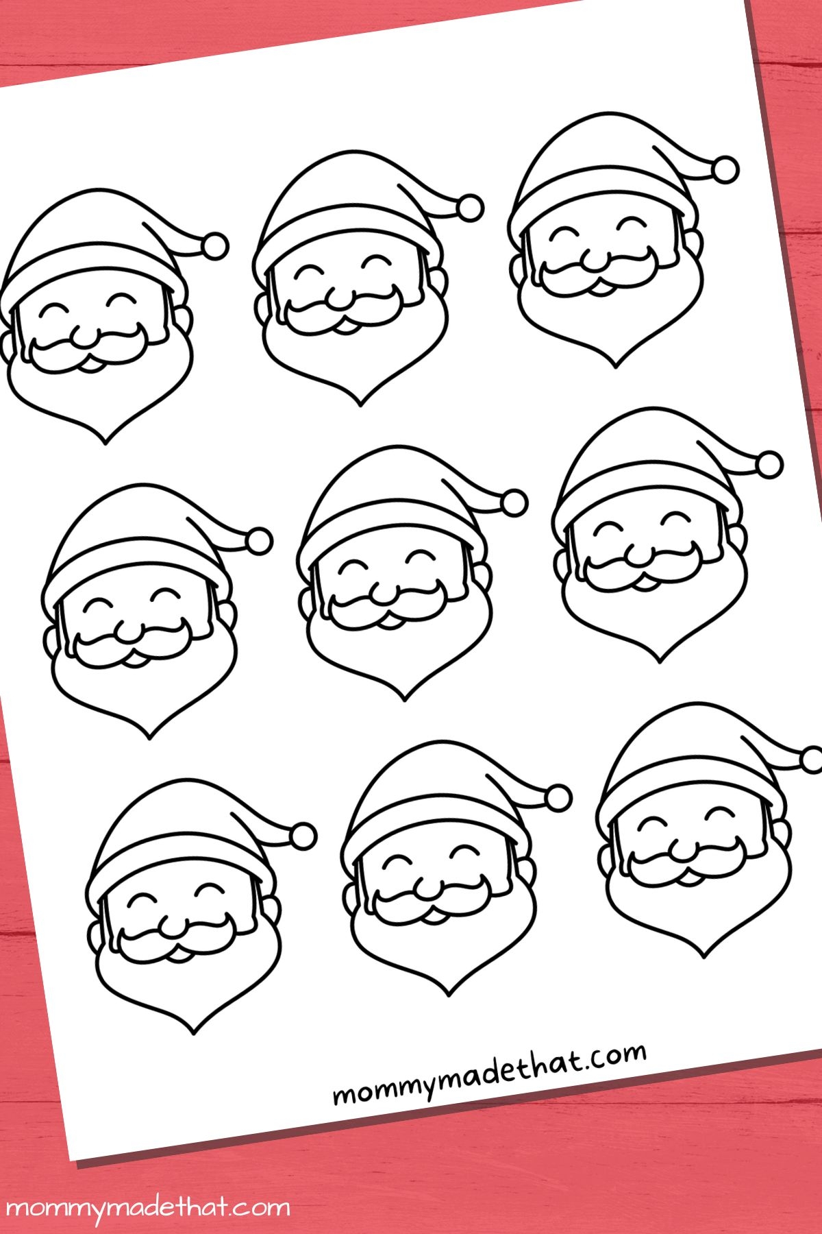 Cute Santa Face Templates Free Printables