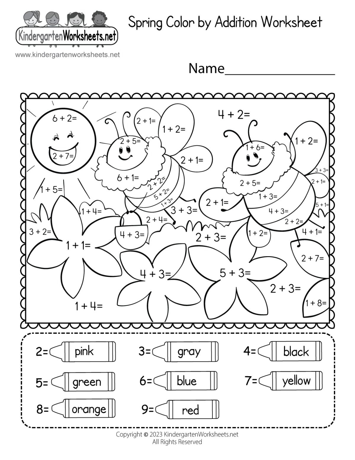 Free Printable April Worksheets
