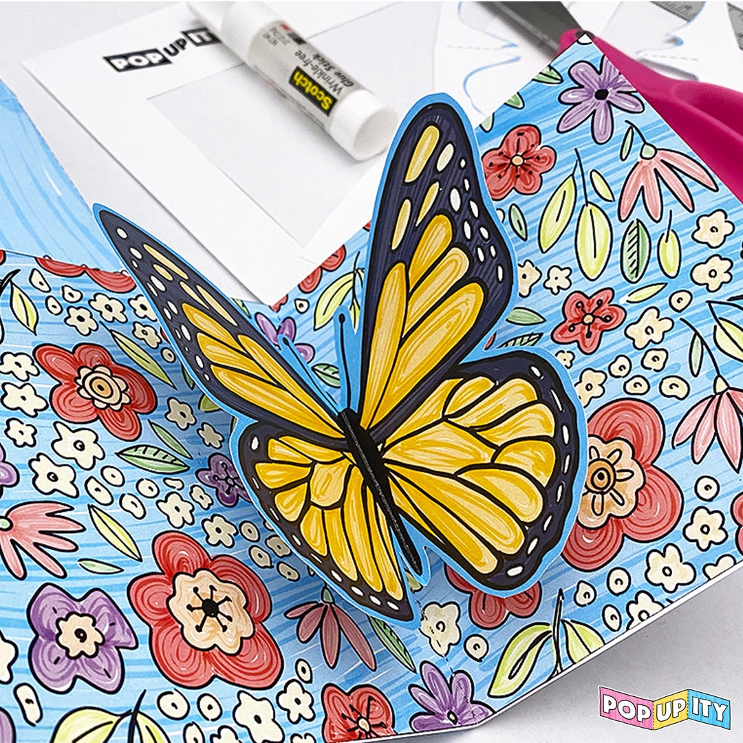 DIY Butterfly Pop Up Card Popupity Printable Template DIY Butterfly Pop Up Card Popupity Printable Template