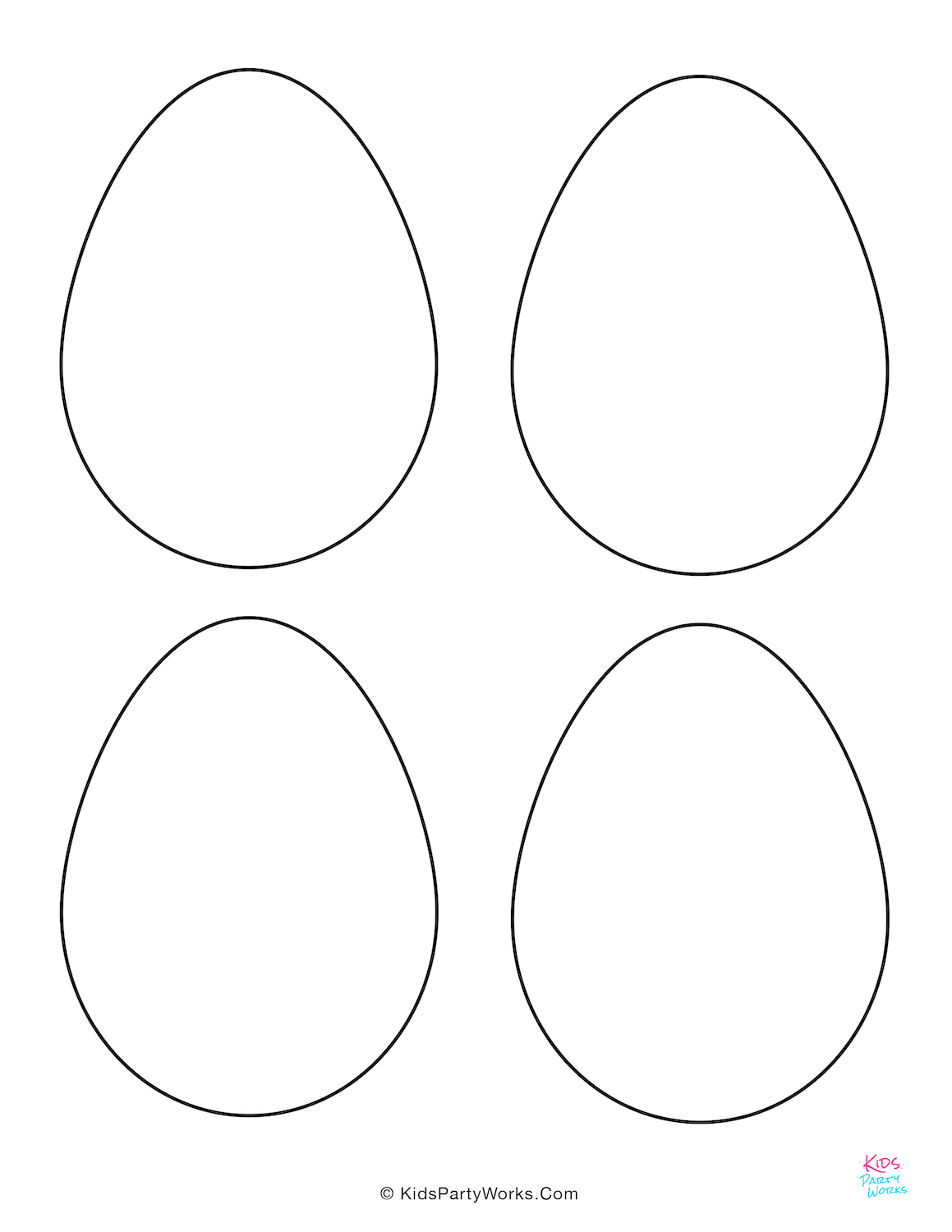 Printable Egg Template