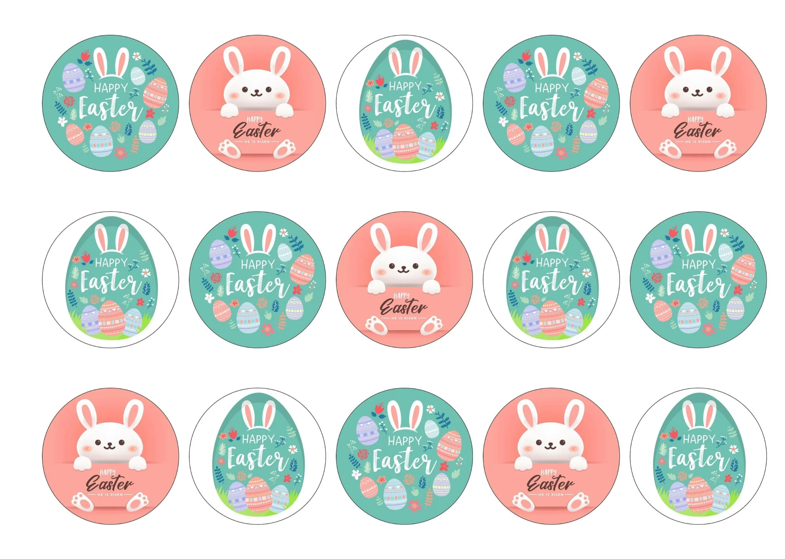 Edible Cake Toppers Happy Easter Bunny Edibilis Edible Cake Toppers Happy Easter Bunny Edibilis