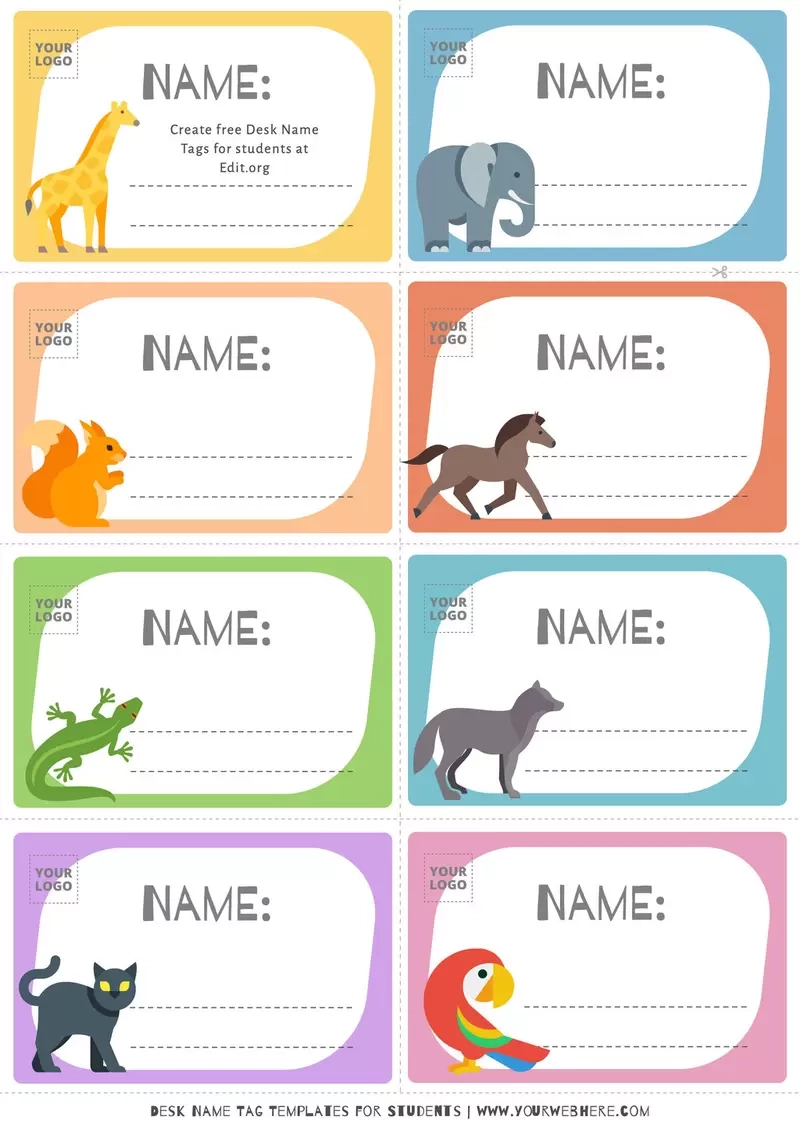Student Name Tag Template Free Printable