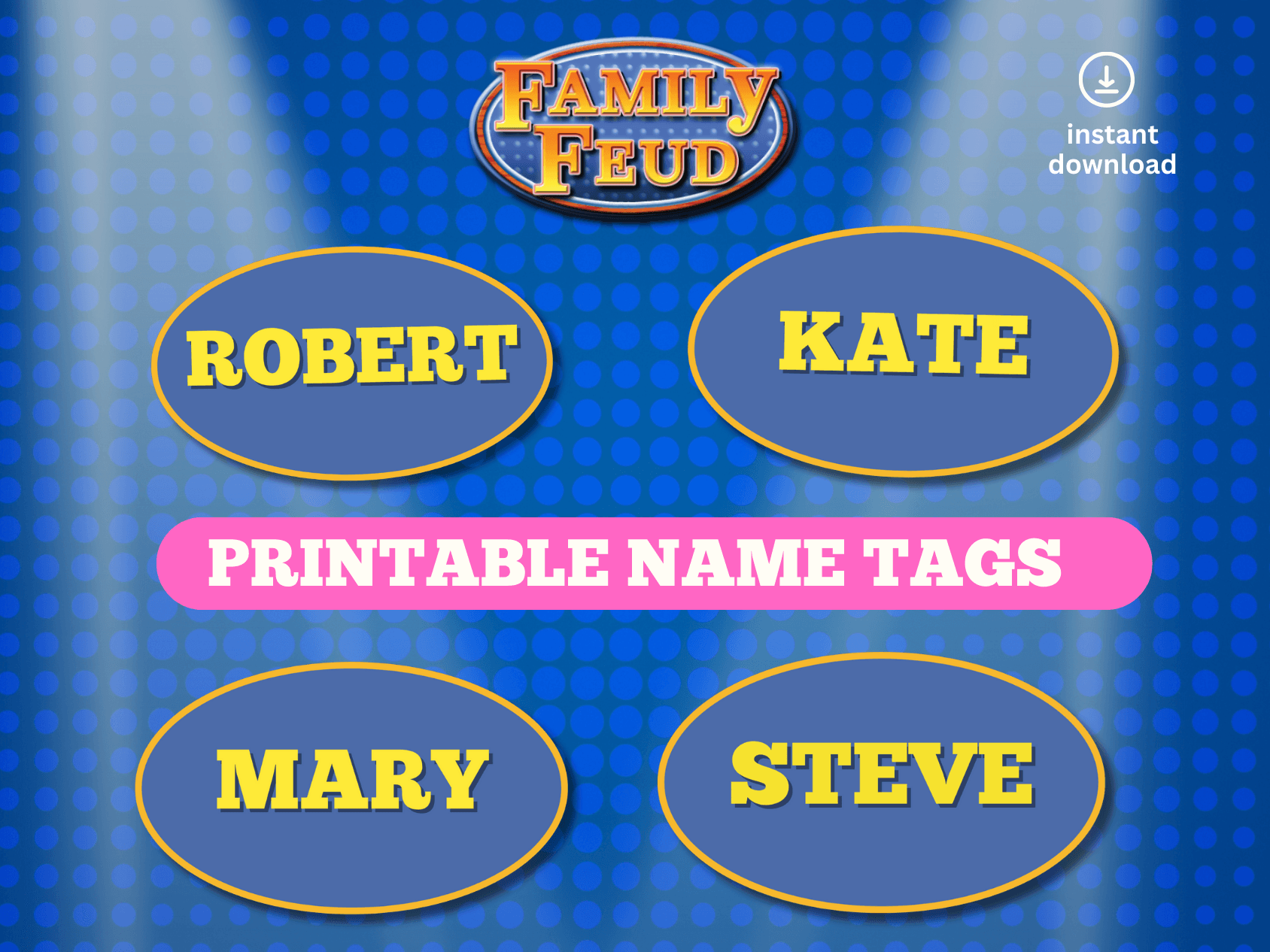 Editable Logo Family Feud Canva Game Template With Name Tags By Editable Logo Family Feud Canva Game Template With Name Tags By