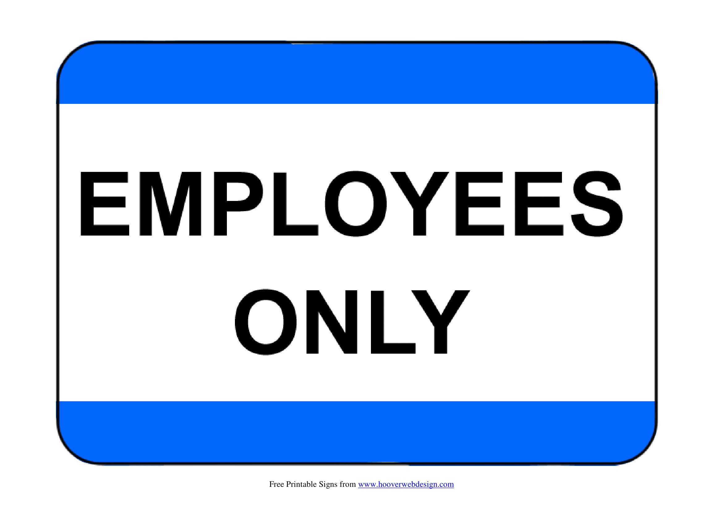 Template Employees Only Sign Printable
