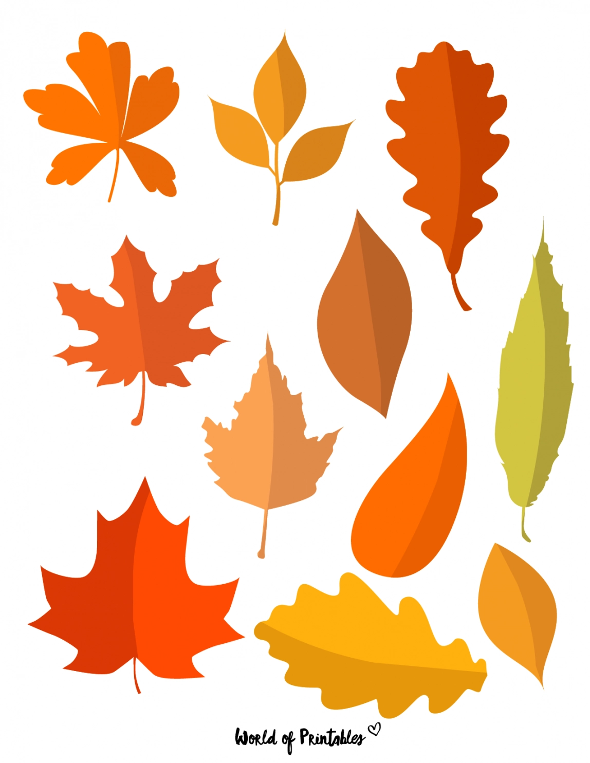 Fall Leaves Printable Template