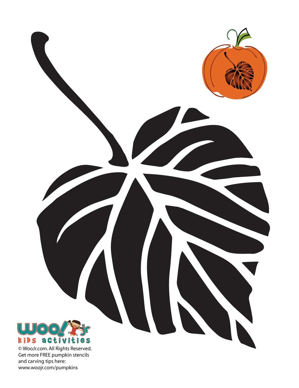 Free Printable Pumpkin Leaf Template