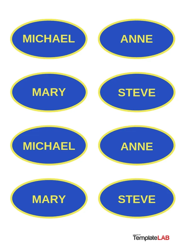 Family Feud Name Tag Template Printable