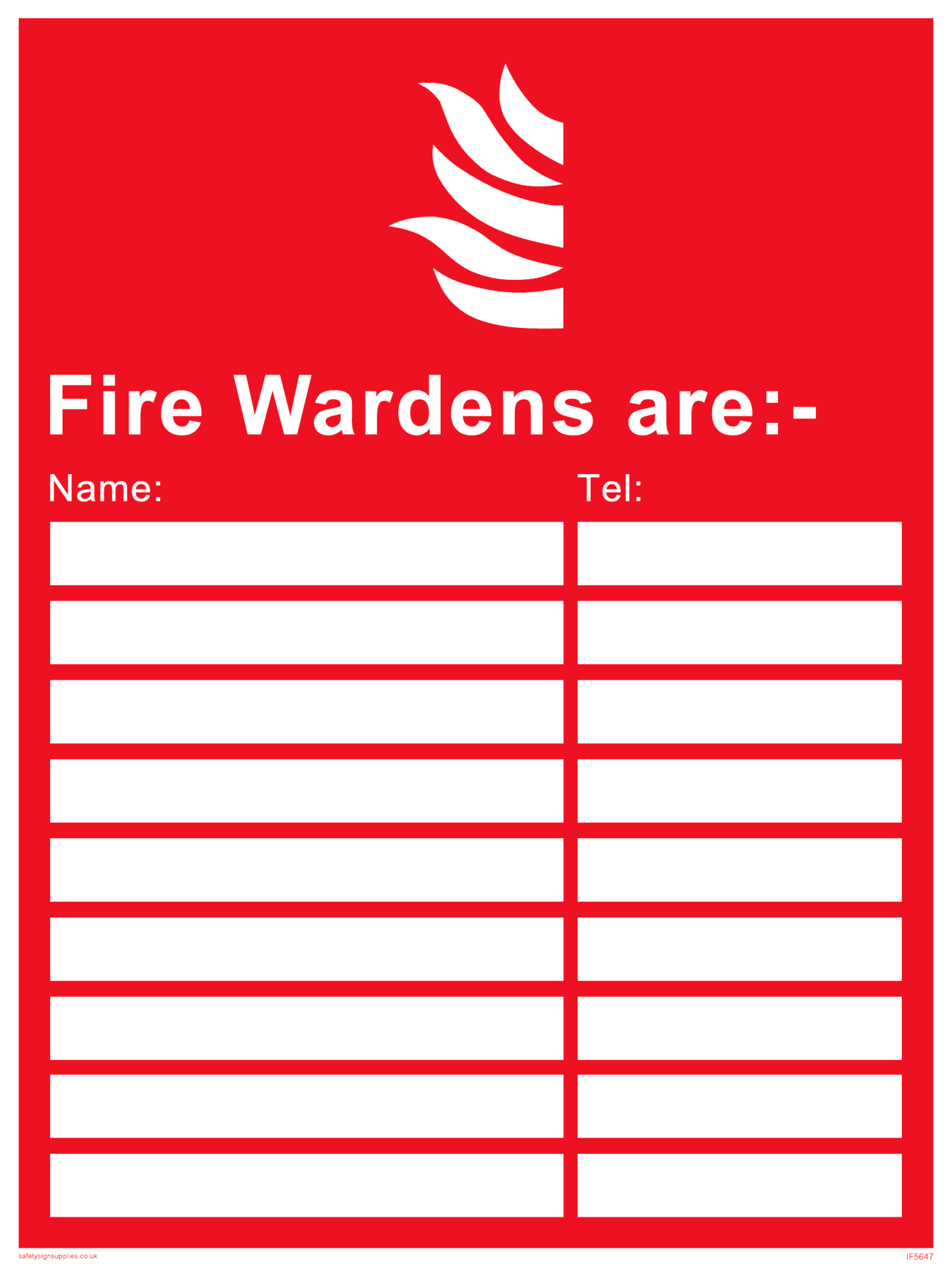 Printable Fire Warden Sign Template Free Printable Fire Warden Sign Template Free
