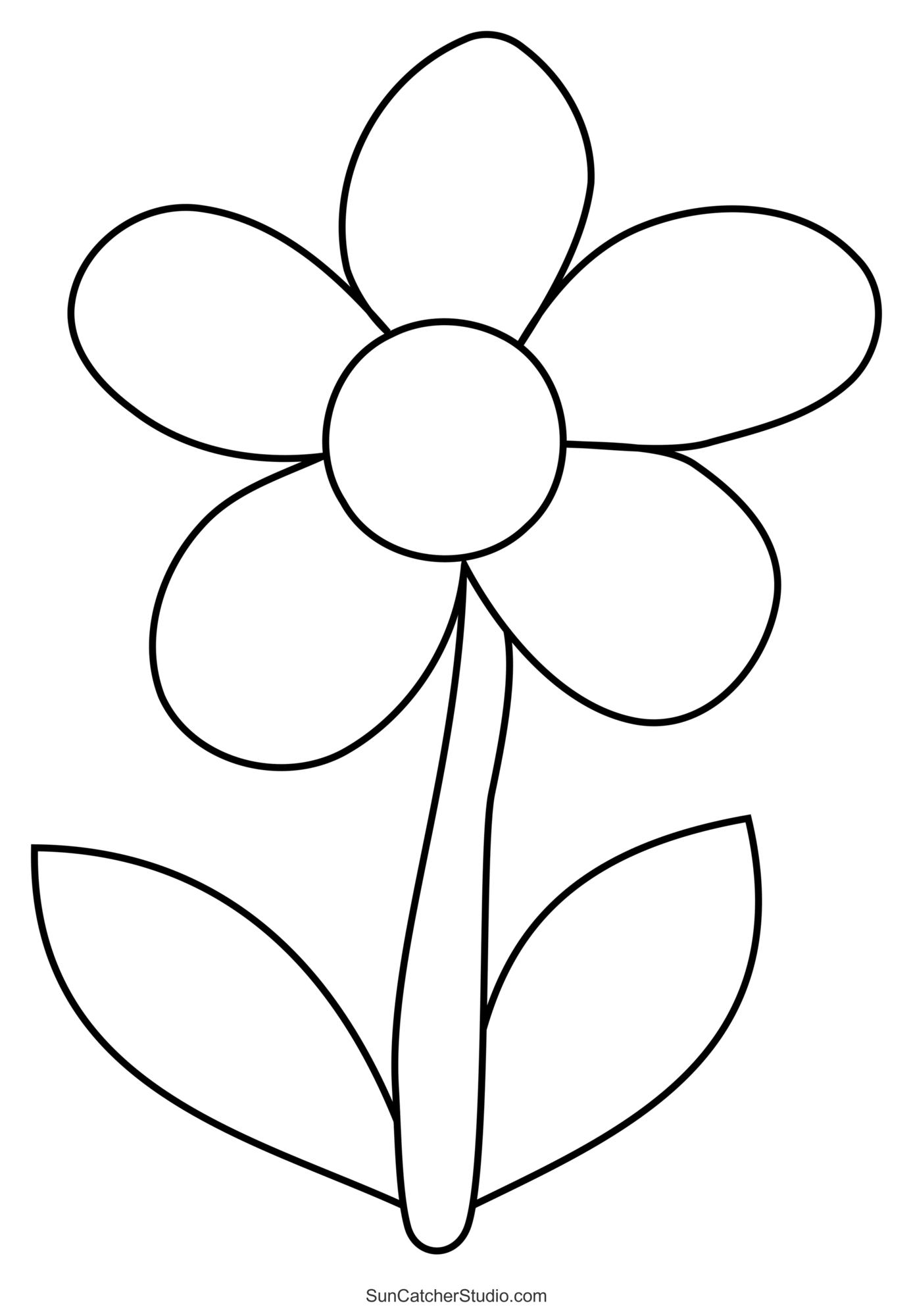 Simple Flower Template Printable