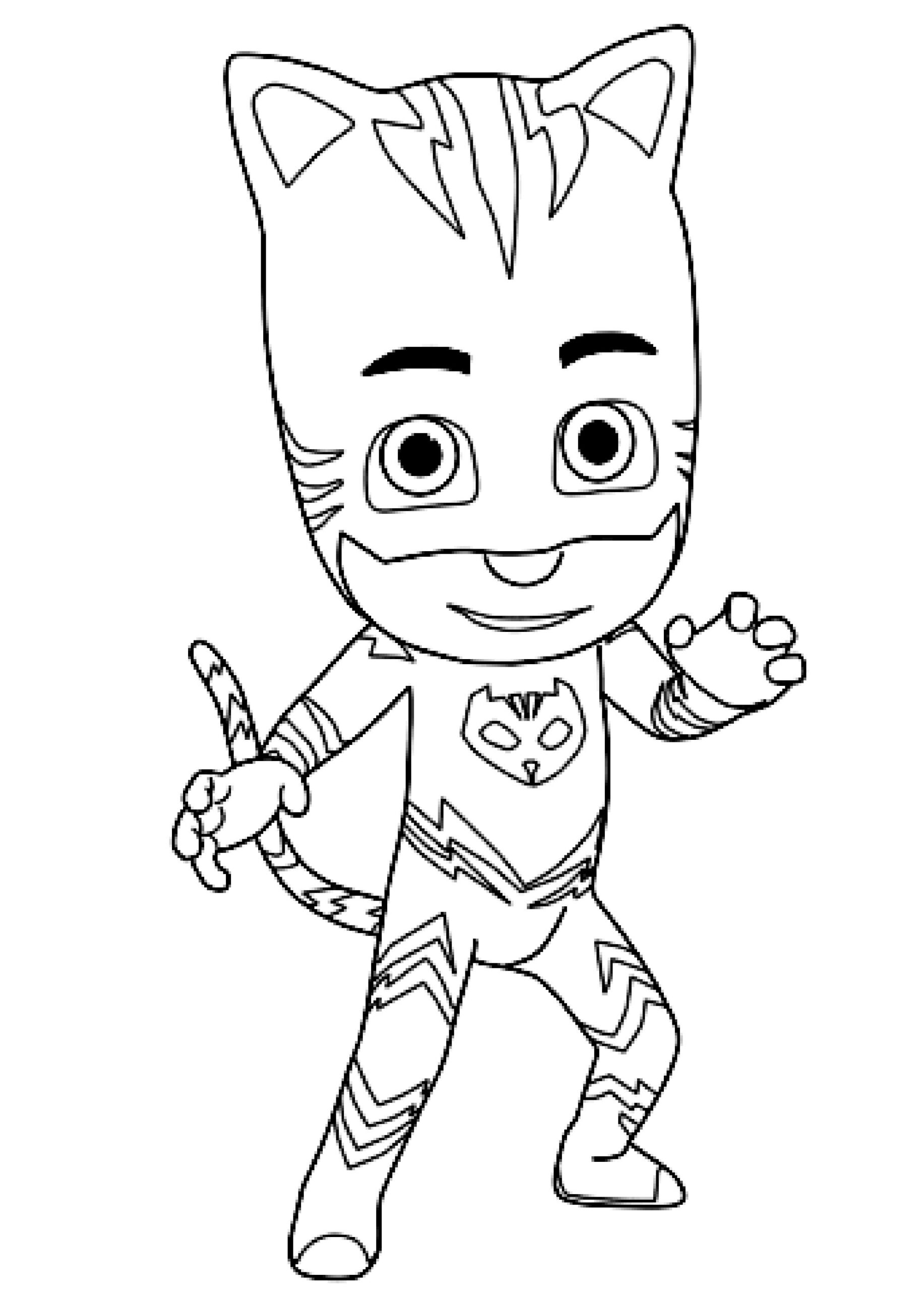 pj masks free colouring printables
