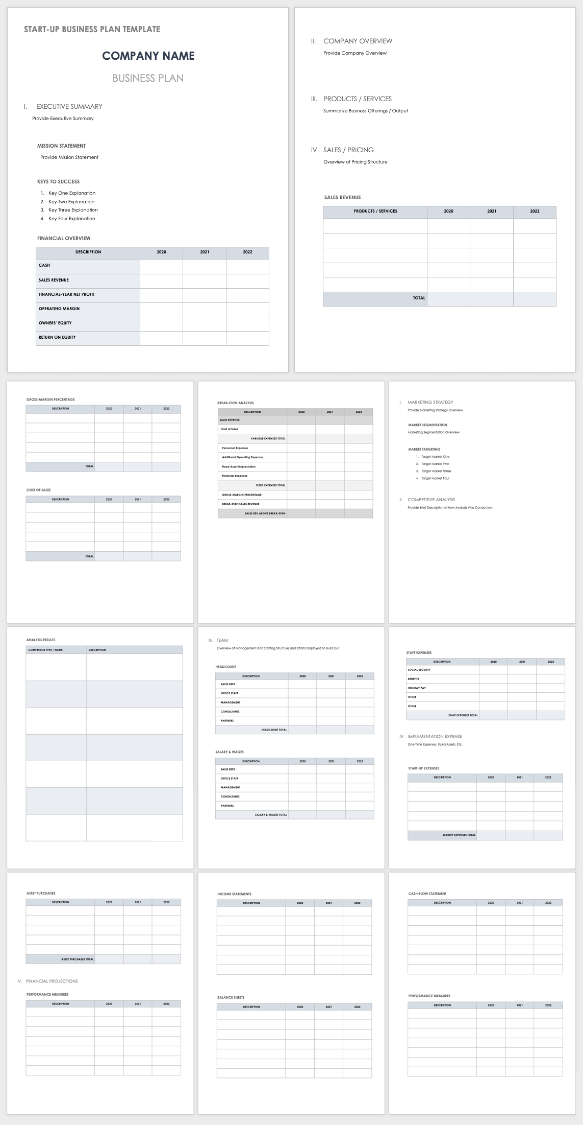 Free Printable Business Templates