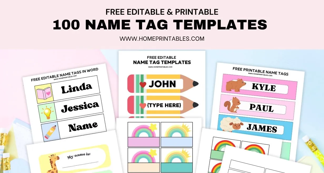 Printable Downloadable Name Tag Template