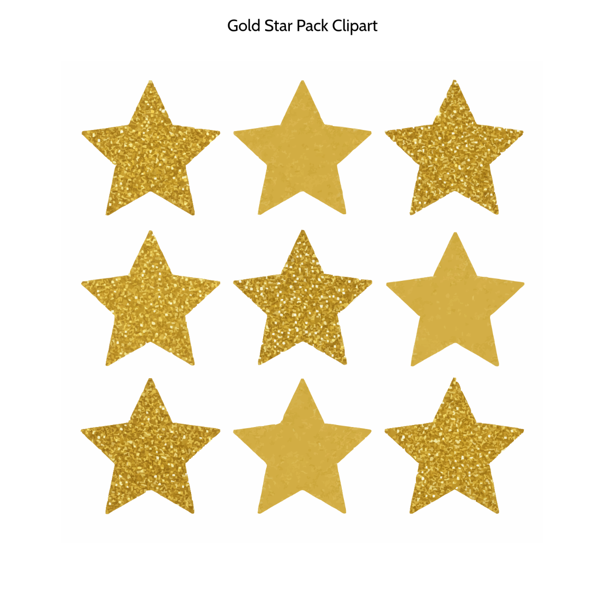 Free Gold Star Vector Clipart PNG SVG To Edit Online