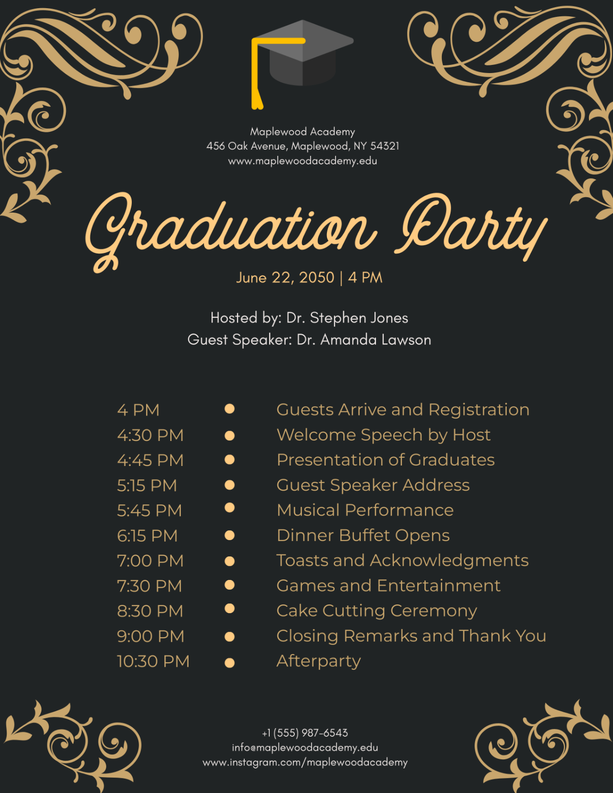 Free Graduation Program Template To Edit Online