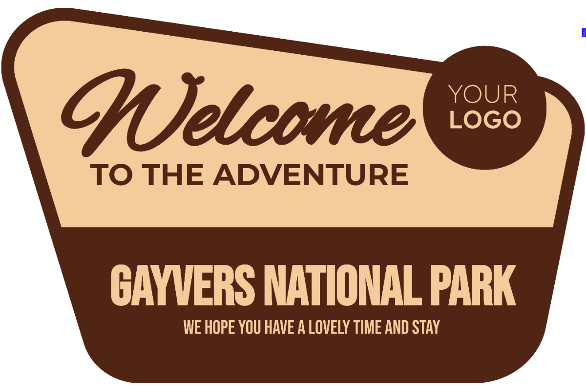 Printable National Park Sign Template