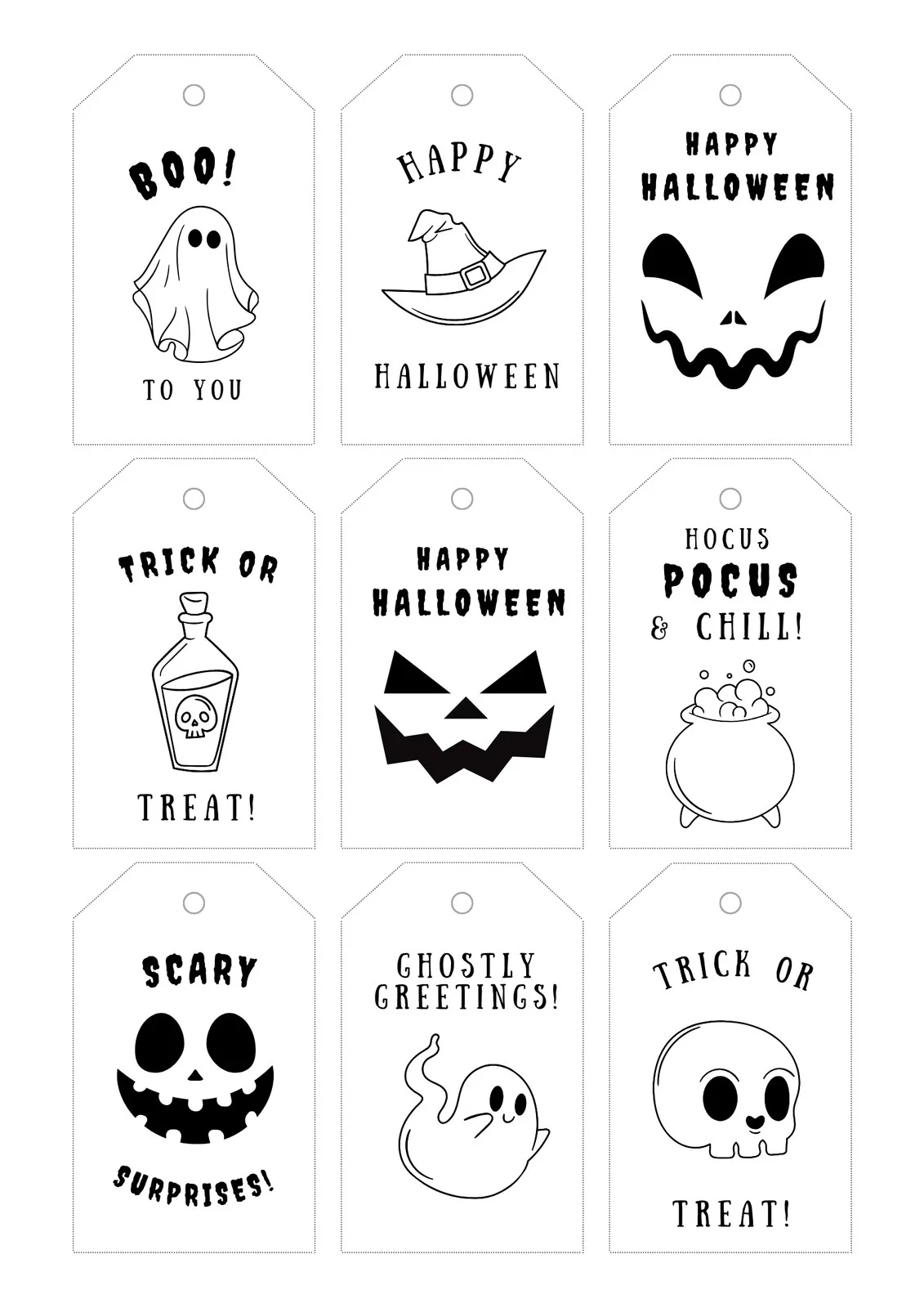 Template Free Printable Halloween Gift Tags
