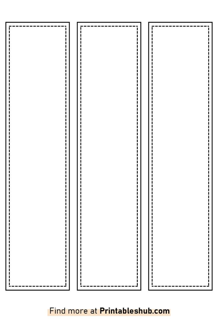 Free Printable Blank Bookmark Templates PDF Included